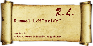Rummel László névjegykártya