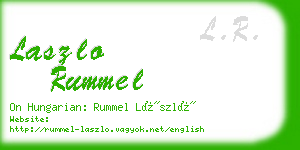 laszlo rummel business card